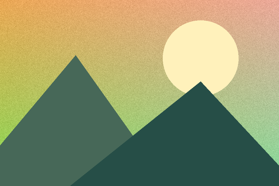 Original PNG of the textured mountain illustration
